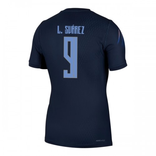 Fotballtrøye Uruguay Luis Suarez 9 Bortedrakt VM 2026 Kortermet Fotballtrøye Uruguay Luis Suarez 9 Bortedrakt VM 2026 Kortermet