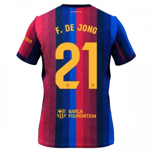 Fotballtrøye FC Barcelona F. De Jong 21 Hjemmedrakt 2026-27 Kortermet Fotballtrøye FC Barcelona F. De Jong 21 Hjemmedrakt 2026-27 Kortermet