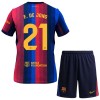 Fotballtrøye FC Barcelona F. De Jong 21 Hjemmedrakt 2026-27 Kortermet - Barn(+ Shorts)
