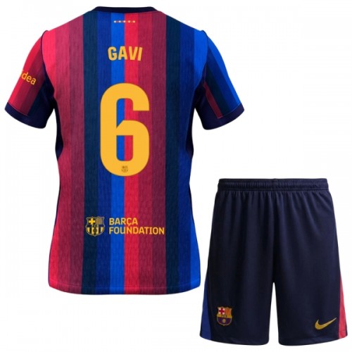 Fotballtrøye FC Barcelona Gavi 6 Hjemmedrakt 2026-27 Kortermet - Barn(+ Shorts) Fotballtrøye FC Barcelona Gavi 6 Hjemmedrakt 2026-27 Kortermet - Barn(+ Shorts)