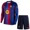 Fotballtrøye FC Barcelona Hjemmedrakt 2026-27 Langermet - Barn(+ Shorts)