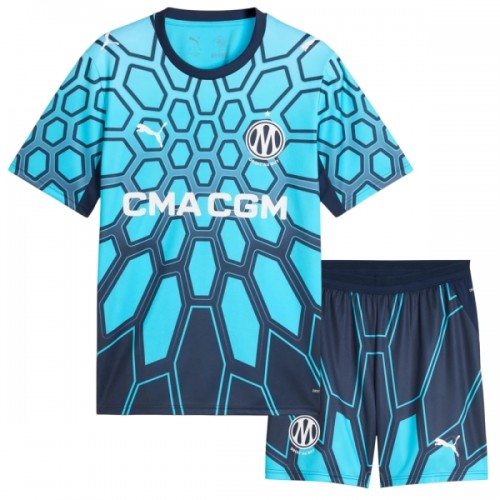 Fotballtrøye Olympique de Marseille Bortedrakt 2026-27 Kortermet Blå - Barn(+ Shorts) Fotballtrøye Olympique de Marseille Bortedrakt 2026-27 Kortermet Blå - Barn(+ Shorts)