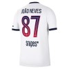 Fotballtrøye Paris Saint-Germain Joao Neves 87 Bortedrakt 2026-27 Kortermet