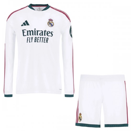 Fotballtrøye Real Madrid Hjemmedrakt 2026-27 Langermet - Barn(+ Shorts) Fotballtrøye Real Madrid Hjemmedrakt 2026-27 Langermet - Barn(+ Shorts)