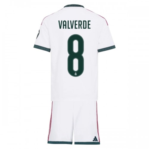 Fotballtrøye Real Madrid Valverde 8 Hjemmedrakt 2026-27 Kortermet - Barn(+ Shorts) Fotballtrøye Real Madrid Valverde 8 Hjemmedrakt 2026-27 Kortermet - Barn(+ Shorts)