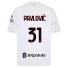 Fotballtrøye AC Milan Pavlovic 31 Bortedrakt 2026-27 Kortermet Fotballtrøye AC Milan Pavlovic 31 Bortedrakt 2026-27 Kortermet