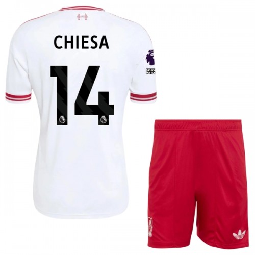 Fotballtrøye Liverpool Chiesa 14 Bortedrakt 2026-27 Kortermet - Barn(+ Shorts) Fotballtrøye Liverpool Chiesa 14 Bortedrakt 2026-27 Kortermet - Barn(+ Shorts)