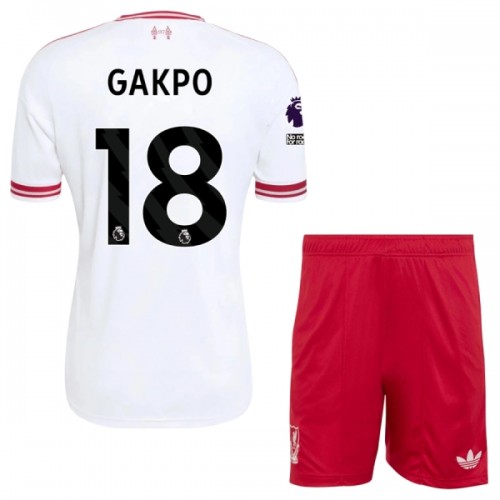 Fotballtrøye Liverpool Gakpo 18 Bortedrakt 2026-27 Kortermet - Barn(+ Shorts) Fotballtrøye Liverpool Gakpo 18 Bortedrakt 2026-27 Kortermet - Barn(+ Shorts)