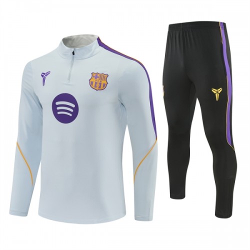 Barcelona Trenings Collegegenser Kvart-Zip 2026-27 Hvit Barcelona Trenings Collegegenser Kvart-Zip 2026-27 Hvit
