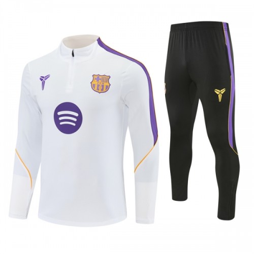 Barcelona Trenings Collegegenser Kvart-Zip 2026-27 Hvit Barcelona Trenings Collegegenser Kvart-Zip 2026-27 Hvit