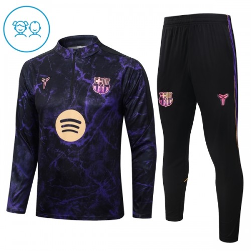 Barcelona Trenings Collegegenser Kvart-Zip 2026-27 Svart - Barn Barcelona Trenings Collegegenser Kvart-Zip 2026-27 Svart - Barn