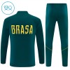 Brasil Trenings Collegegenser Kvart-Zip 2026-27 Grønn - Barn