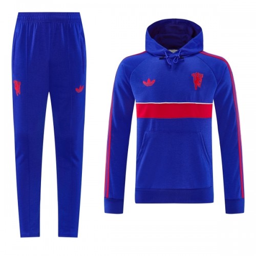 Manchester United Hoodie Trenings Collegegenser 2026-27 Blå Manchester United Hoodie Trenings Collegegenser 2026-27 Blå