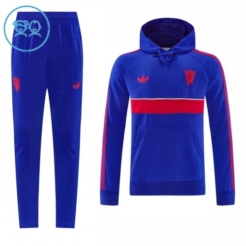 Manchester United Hoodie Trenings Collegegenser 2026-27 Blå - Barn Manchester United Hoodie Trenings Collegegenser 2026-27 Blå - Barn