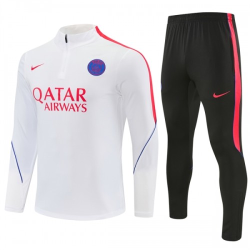Paris Saint-Germain Trenings Collegegenser Kvart-Zip 2026-27 Hvit Paris Saint-Germain Trenings Collegegenser Kvart-Zip 2026-27 Hvit