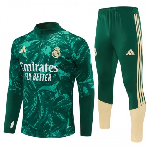 Real Madrid Trenings Collegegenser Kvart-Zip 2026-27 Grønn Real Madrid Trenings Collegegenser Kvart-Zip 2026-27 Grønn