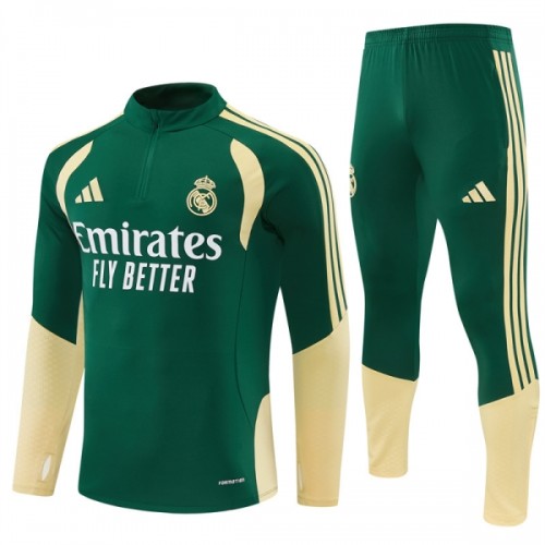 Real Madrid Trenings Collegegenser Kvart-Zip 2026-27 Grønn Real Madrid Trenings Collegegenser Kvart-Zip 2026-27 Grønn