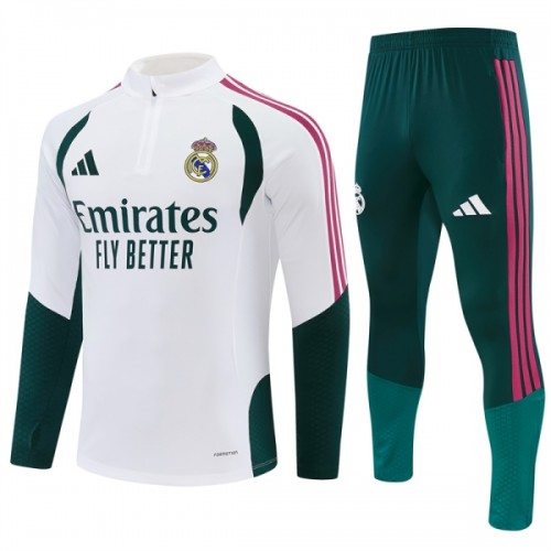 Real Madrid Trenings Collegegenser Kvart-Zip 2026-27 Hvit Real Madrid Trenings Collegegenser Kvart-Zip 2026-27 Hvit