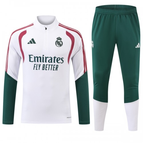 Real Madrid Trenings Collegegenser Kvart-Zip 2026-27 Hvit Real Madrid Trenings Collegegenser Kvart-Zip 2026-27 Hvit