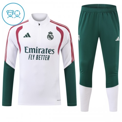 Real Madrid Trenings Collegegenser Kvart-Zip 2026-27 Hvit - Barn Real Madrid Trenings Collegegenser Kvart-Zip 2026-27 Hvit - Barn