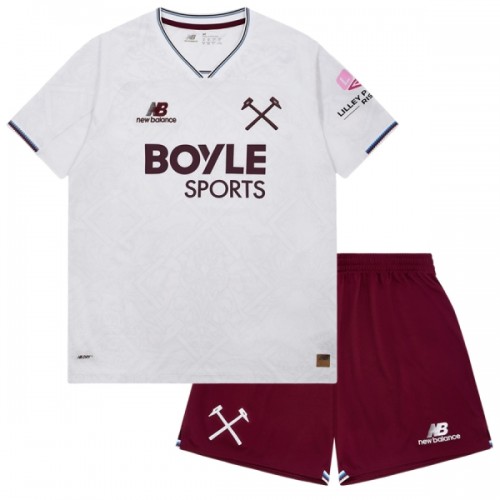 Fotballtrøye West Ham United Bortedrakt 2026-27 Kortermet - Barn(+ Shorts) Fotballtrøye West Ham United Bortedrakt 2026-27 Kortermet - Barn(+ Shorts)