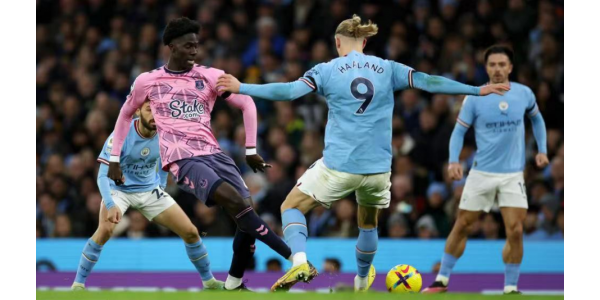 Haaland scoret mål på rad, Manchester City 1-1 Everton Haaland scoret mål på rad, Manchester City 1-1 Everton